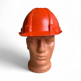 Protective Helmet - Romanian Army Military Surplus - Orange - In Good Condition