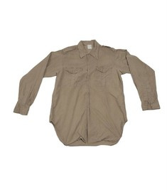 French khaki long sleeve shirt 1/1, repro - Used