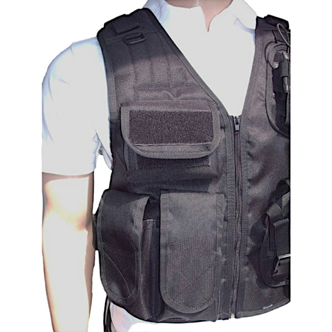 MULTIFUNCTIONAL VEST, BLACK - CORDURA - GENDARMERIE