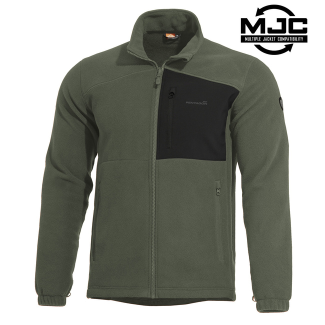 FLEECE JACKET WITH ZIPPER - ATHOS 2.0 - PENTAGON® - OLIVE GREEN