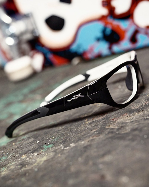 Glasses - Wileyx - VICTORY Clear Gloss Black/ Aluminum Pearl Frame