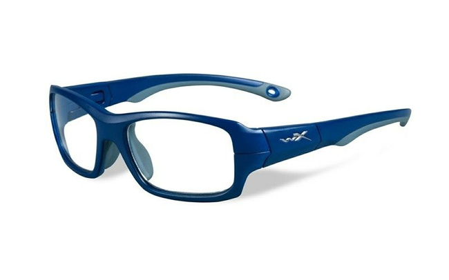 Glasses - Wileyx - FIERCE Clear Matte Blue Indigo/Grey Frame