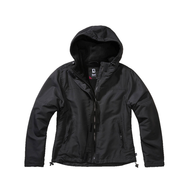 LADIES JACKET - FRONTZIP WINDBREAKER - BLACK - BRANDIT 