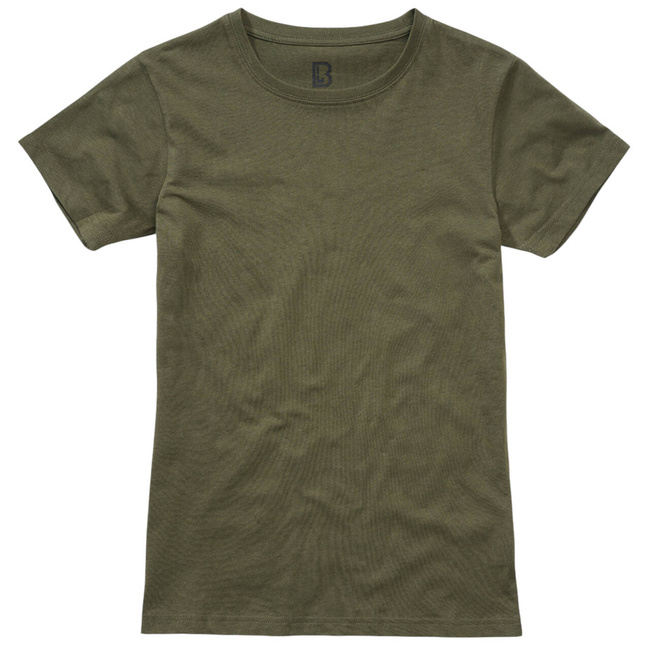 LADIES COTTON T-SHIRT -  OLIVE - BRANDIT