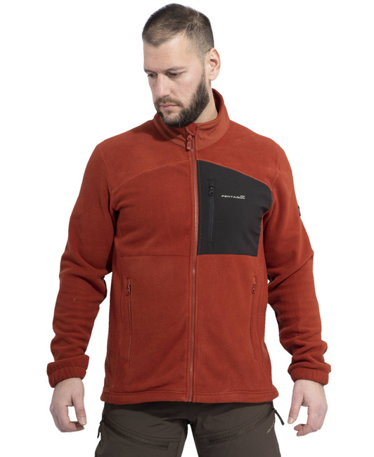 FLEECE JACKET WITH ZIPPER - ATHOS 2.0 - PENTAGON® - MAROON RED