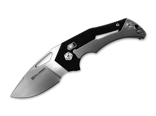 RED E STONE BLACK POCKET KNIFE - BOKER 