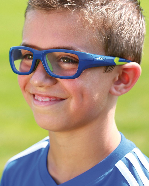 Glasses - Wileyx - FLASH Clear Royal Blue/Lime Green Frame