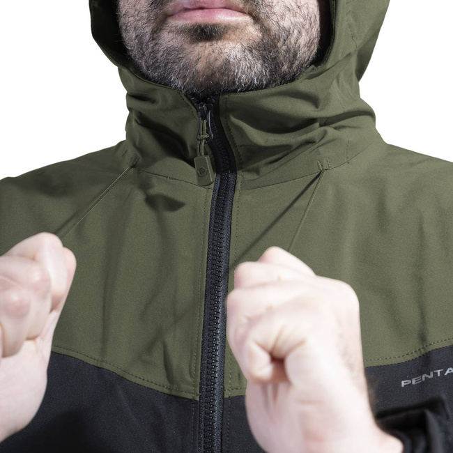 SHELL JACKET - WINDPROOF AND WATERPROOF - "MONLITE" - PENTAGON® - BLACK/GREY