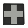 MEDIC CROSS SQUARE PVC PATCH - BLACK/GREY - M-TAC