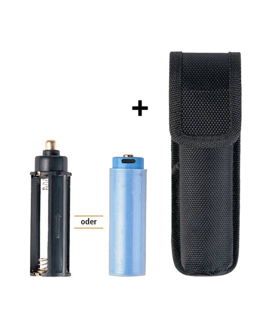 MISSION 1000 RECHARGE FLASHLIGHT - BLACK - MIL-TEC 