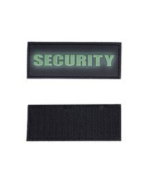 3D PATCH - SECURITY - PVC - WITH HOOK&LOOP CLOSURE - 8.6 x 3.3 CM - BLACK/FLUORESCENT