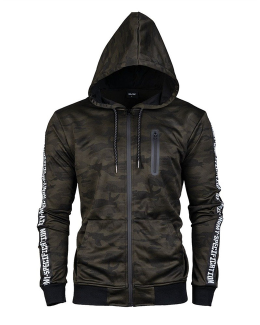 TRAINING JACKET, ZIPPED HOODIE - Mil-Tec® - WOODLAND CAMO 