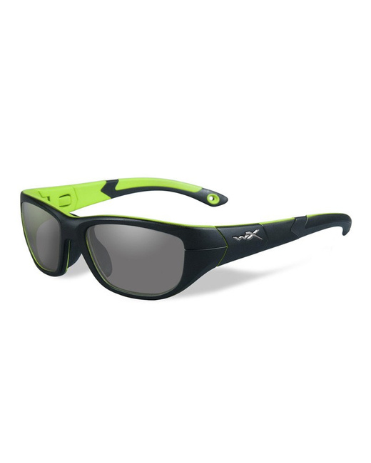 Glasses - Wileyx - VICTORY Clear Matte Black/Lime Green Frame