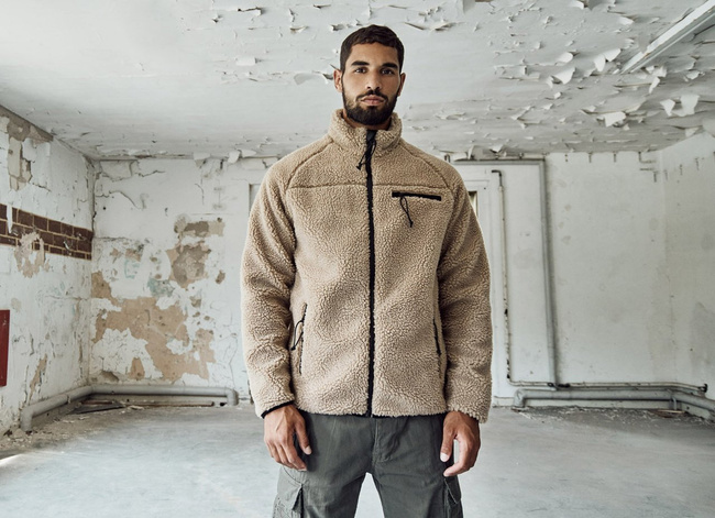 TEDDYFLEECE JACKET - CAMEL - BRANDIT