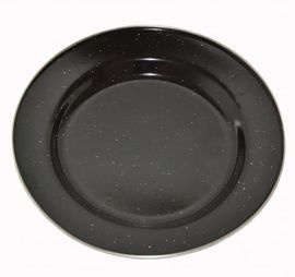 BLACK ENAMEL STEEL PLATE (D = 26 CM)