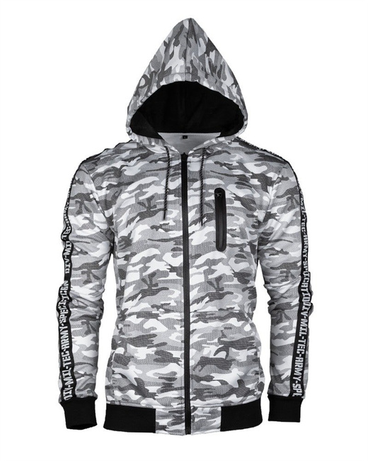 TRAINING JACKET, ZIPPED HOODIE - Mil-Tec® - URBAN CAMO 