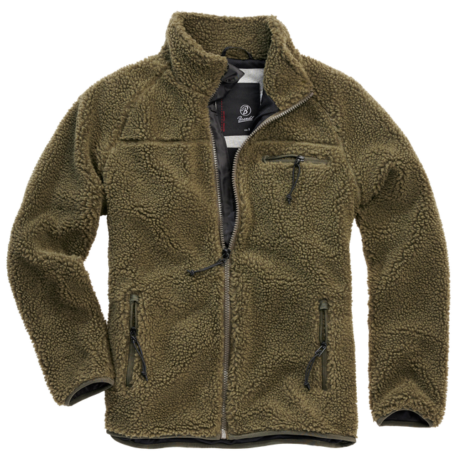 TEDDYFLEECE JACKET - OLIVE - BRANDIT