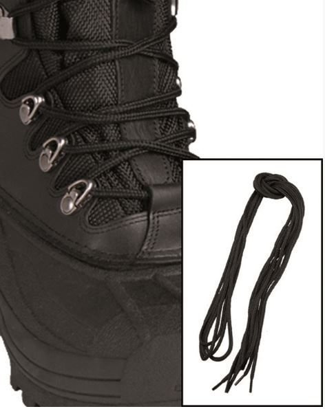 COTTON SHOE LACES - 140 CM - SET OF 2 PAIRS - Mil-Tec® - BLACK