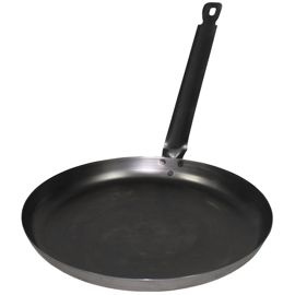 HU frying pan, iron, w/handle, 26 cm across
