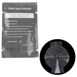 Ventilated chest seal for emergency wound care