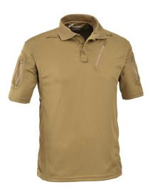 POLO T-SHIRT WITH POCKETS - "ADVANCED TACTICAL" - DEFCON 5® - COYOTE TAN