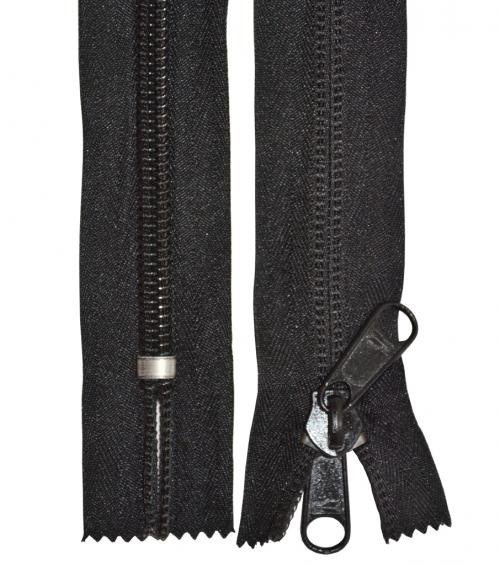 BLACK DOUBLE ZIPPER (96 CM)