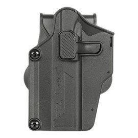 Universal pistol holster with adjustment and 360 rotation - left-side - Black