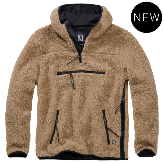 TEDDYFLEECE WORKER PULLOVER  - CAMEL - BRANDIT