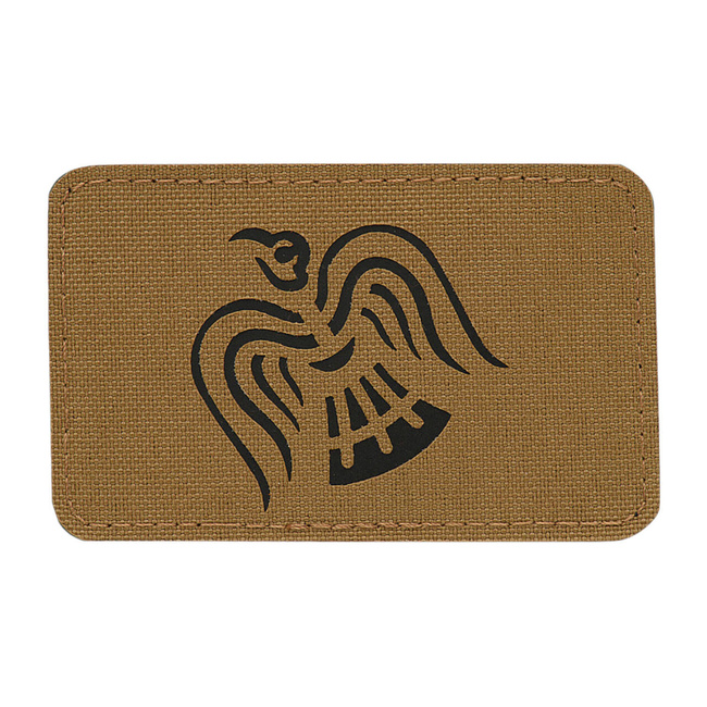 PATCH RAVEN FLAG LASER CUT - COYOTE/BLACK - M-TAC