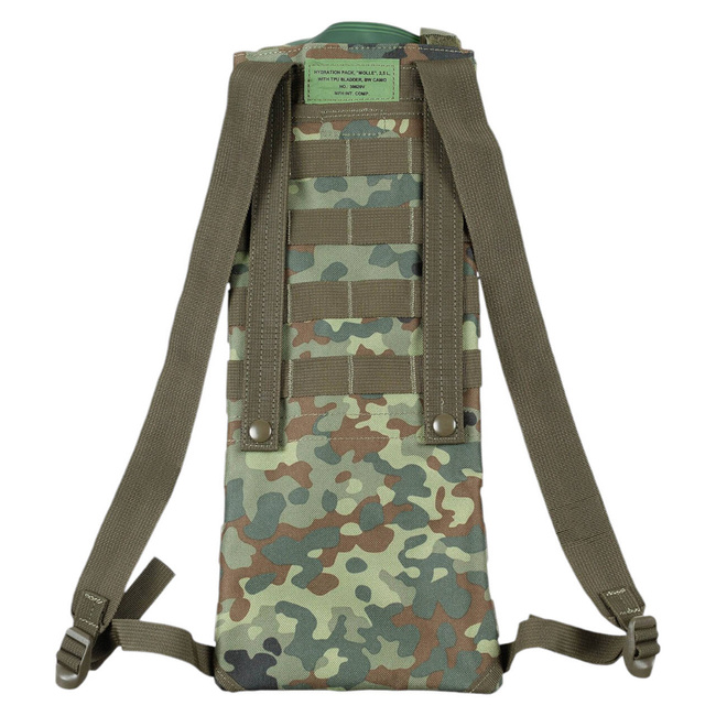 HYDRATION BACKPACK SET WITH BLADDER AND INTERCHANGEABLE MOUTHPIECE - MOLLE SYSTEM - FLECKTARN - 2,5 L - MFH 