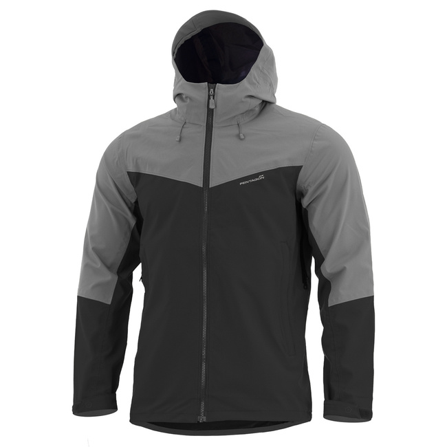 SHELL JACKET - WINDPROOF AND WATERPROOF - "MONLITE" - PENTAGON® - BLACK/GREY