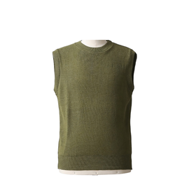 SWEATER KNITTED VEST M85 - ROMANIAN ARMY - OD - MILITARY SURPLUS - LIKE NEW