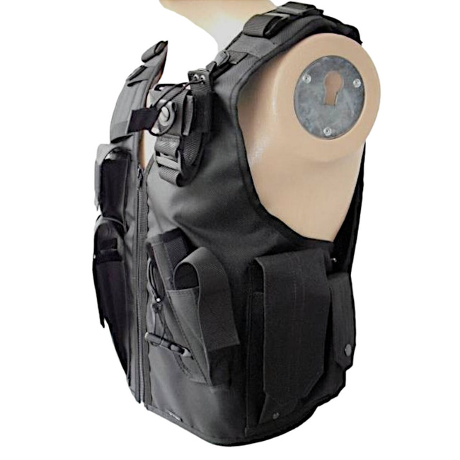 MULTIFUNCTIONAL VEST, BLACK - CORDURA - GENDARMERIE