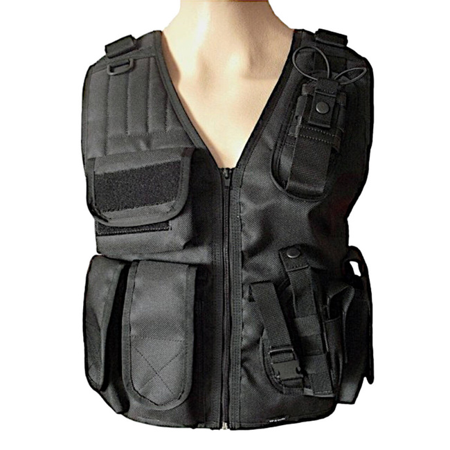 MULTIFUNCTIONAL VEST, BLACK - CORDURA - GENDARMERIE