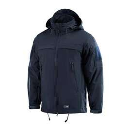 POLICE SOFTSHELL JACKET, DARK NAVY BLUE - M-TAC