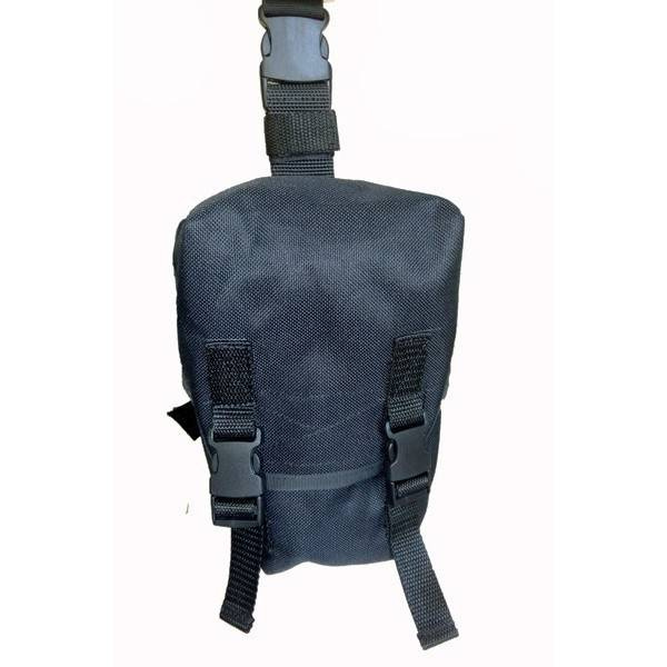 GAS MASK LEG POUCH - CORDURA - BLACK 