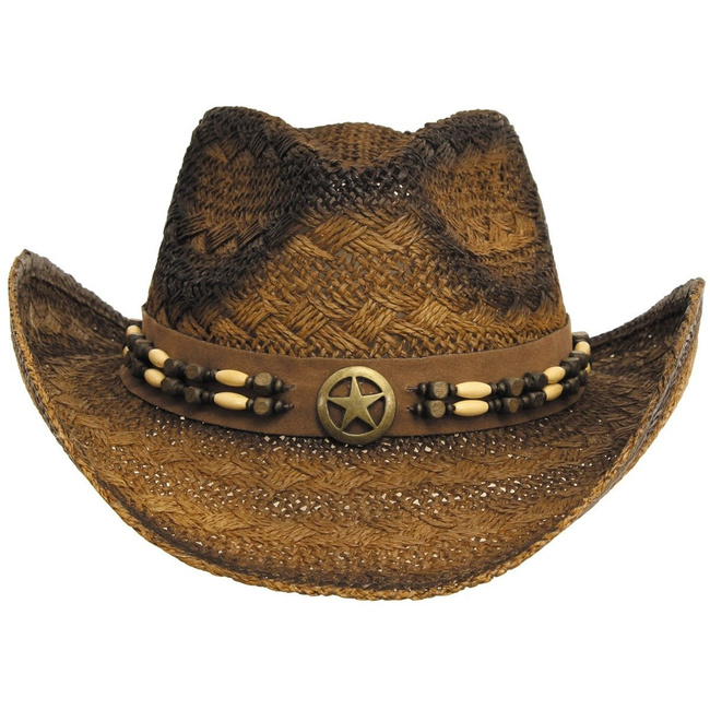 Strawhat,"Tennessee", hatband, brown/black, one size fits all