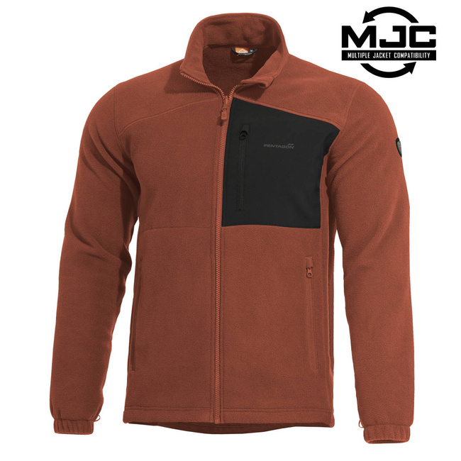 FLEECE JACKET WITH ZIPPER - ATHOS 2.0 - PENTAGON® - MAROON RED