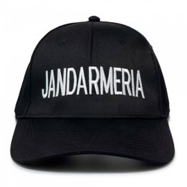 Black "JANDARMERIA" text cap