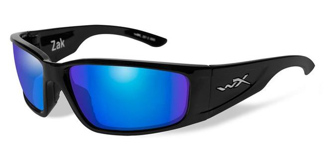 ZAK POL BLUE MIRROR LENS/GLOSS BLACK FRAME