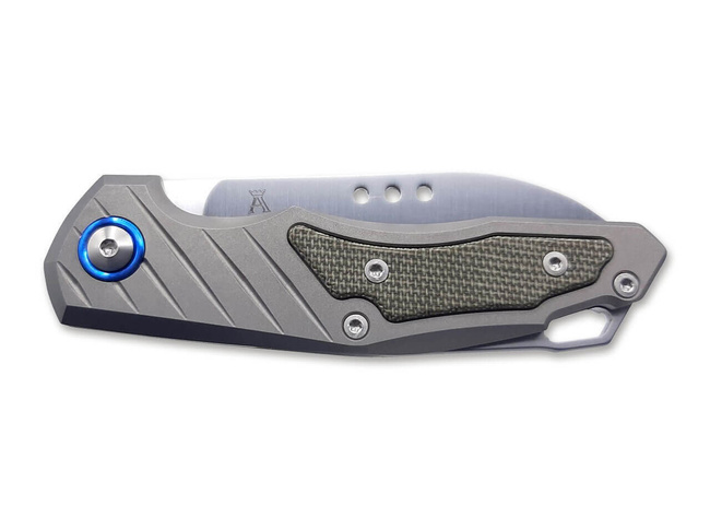 POCKET KNIFE ROOT TITANIUM GREEN MICARTA - MKM