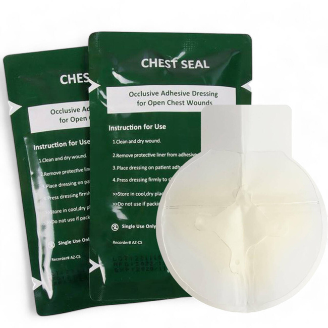 Ventilated chest seal for emergency wound care 