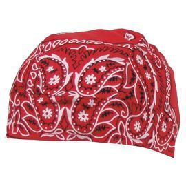 COTTON HEADWRAP - MFH - PAISLEY-RED