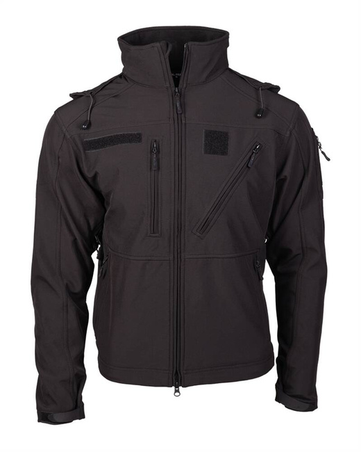 SCU 14 SOFTSHELL JACKET, BLACK - MIL-TEC