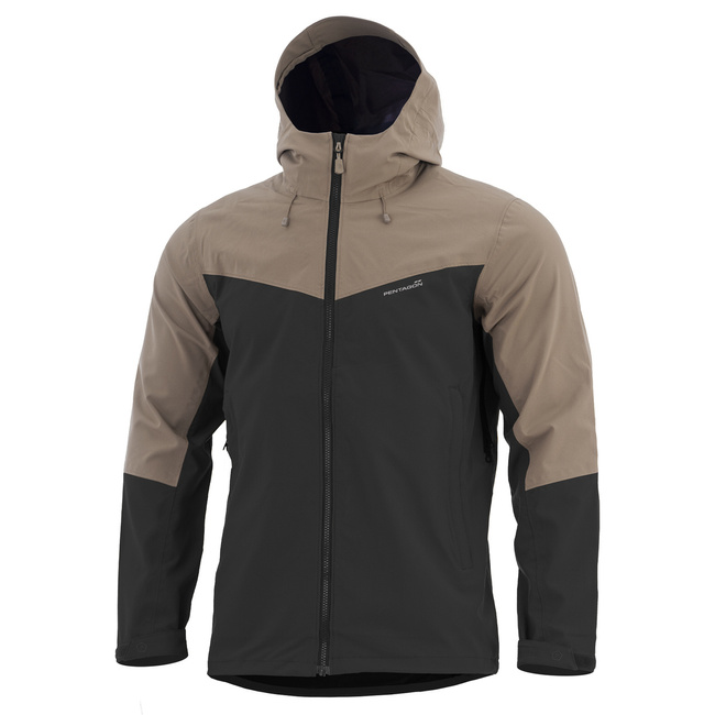 SHELL JACKET - WINDPROOF AND WATERPROOF - "MONLITE" - PENTAGON® - COYOTE/BLACK