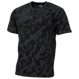 COTTON T-SHIRT - STREETSTYLE - AMERICAN ARMY STYLE - MFH - NIGHT-CAMO