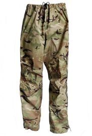 BRITISH WET WEATHER PANTS - LIGHT WEIGHT - MTP CAMO - MILITARY SURPLUS