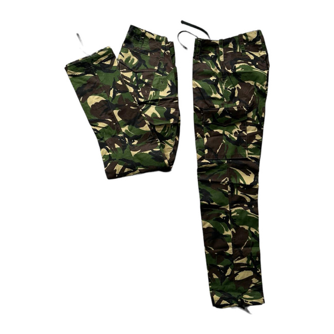 TRAINING SUIT WITH 2 TROUSERS - CAMOUFLAGE WOODLAND RIPSTOP - MILITARY SURPLUS ROMANIAN ARMY - LIKE NEW